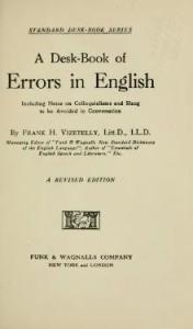 A Desk-Book of Errors in English (1920), F. H. Vizetelly
