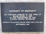 Plaque for Major Byron F. Caws