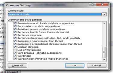 Microsoft Grammar Checker